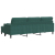 3-osobowa sofa z podnóżkiem, ciemnozielony, 210 cm, aksamit