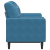 2-osobowa sofa z poduszkami, niebieska, 120 cm, aksamit