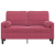 2-osobowa sofa z poduszkami, winna czerwień, 120 cm, aksamit
