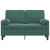 2-osobowa sofa z poduszkami, ciemnozielona, 120 cm, aksamit