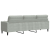 3-osobowa sofa z poduszkami, jasnoszara, 210 cm, aksamitna