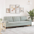 3-osobowa sofa z poduszkami, jasnoszara, 210 cm, aksamitna