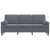 3-osobowa sofa z poduszkami, ciemnoszara, 180 cm, aksamit