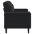 2-osobowa sofa z poduszkami, czarna, 140 cm, aksamit