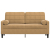 2-osobowa sofa z poduszkami, brązowa, 140 cm, aksamit