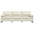 3-osobowa sofa z poduszkami, kremowa, 210 cm, aksamit