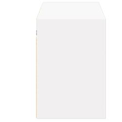 Ścienna szafka TV z LED, biała, 130x31x45 cm
