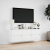 Ścienna szafka TV z LED, biała, 130x31x45 cm