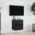 Ścienna szafka TV z LED, czarna, 41x31x45 cm