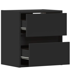 Ścienne szafki TV z LED, 2 szt., czarne, 41x31x45 cm