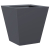 Donice ogrodowe, 2 szt., antracytowe, 30x30x30 cm, stalowe