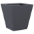 Donice ogrodowe, 2 szt., antracytowe, 30x30x30 cm, stalowe
