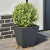 Donice ogrodowe, 2 szt., antracytowe, 30x30x30 cm, stalowe