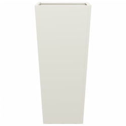 Donice ogrodowe, 2 szt., białe, 35x35x75 cm, stalowe