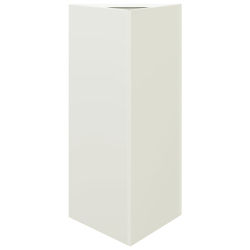 Donice ogrodowe, 2 szt., białe, trójkątne, 40x34,5x70 cm, stal