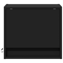 Wiszące szafki nocne z LED, 2 szt., czarne