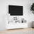 Ścienna szafka TV z LED, biała, 130x31x45 cm