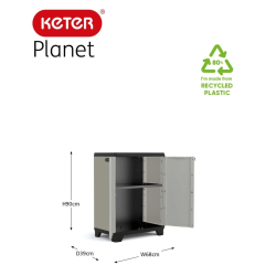 Keter Niska szafka Planet, szaro-czarna