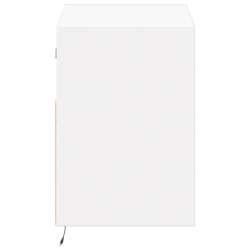 Ścienna szafka TV z LED, biała, 80x31x45 cm