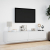 Ścienna szafka pod TV, z LED, biała, 180x31x38 cm