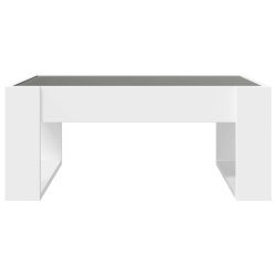 Stolik kawowy z LED Infinity, biały, 70x53x30 cm