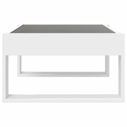 Stolik kawowy z LED Infinity, biały, 70x53x30 cm