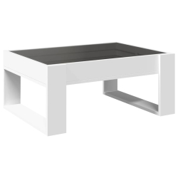 Stolik kawowy z LED Infinity, biały, 70x53x30 cm