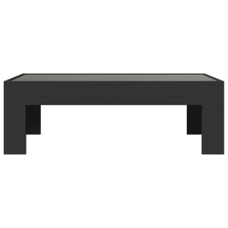Stolik kawowy z LED Infinity, czarny, 90x50x30 cm