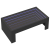 Stolik kawowy z LED Infinity, czarny, 90x50x30 cm