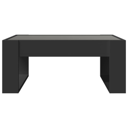 Stolik kawowy z LED Infinity, czarny, 70x53x30 cm