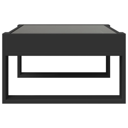 Stolik kawowy z LED Infinity, czarny, 70x53x30 cm