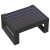Stolik kawowy z LED Infinity, czarny, 70x53x30 cm