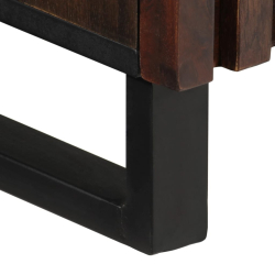 Szafka, brązowa, 90x34x75 cm, lite drewno mango