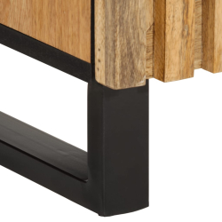 Szafka, 90x34x75 cm, lite surowe drewno mango
