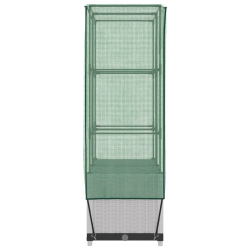 Podwyższona donica ze szklarnią, wygląd rattanu, 80x40x138 cm