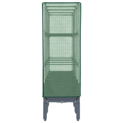 Podwyższona donica ze szklarnią, wygląd rattanu, 160x40x140 cm