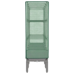 Podwyższona donica ze szklarnią, wygląd rattanu, 160x40x140 cm