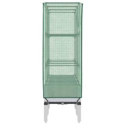 Podwyższona donica ze szklarnią, wygląd rattanu, 120x40x140 cm