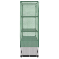 Podwyższona donica ze szklarnią, wygląd rattanu, 120x40x138 cm