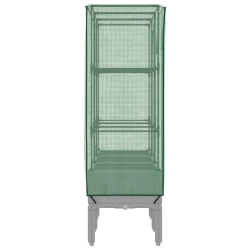 Podwyższona donica ze szklarnią, wygląd rattanu, 120x40x140 cm