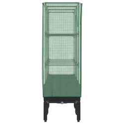 Podwyższona donica ze szklarnią, wygląd rattanu, 120x40x140 cm