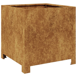 Donica ogrodowa, 40x40x40 cm, stal kortenowska