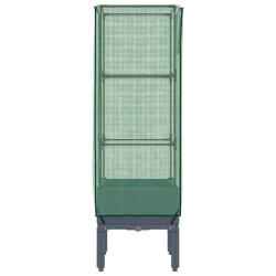 Podwyższona donica ze szklarnią, wygląd rattanu, 40x40x140 cm