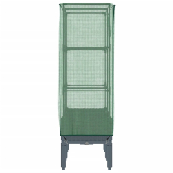 Podwyższona donica ze szklarnią, wygląd rattanu, 80x40x140 cm