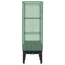 Podwyższona donica ze szklarnią, wygląd rattanu, 80x40x140 cm