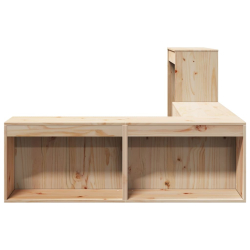 Szafka nocna z biurkiem, 222x107x75 cm, lite drewno sosnowe