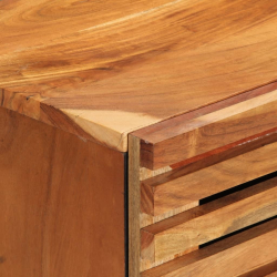 Szafki, 2 szt., 60x34x75 cm, lite drewno akacjowe