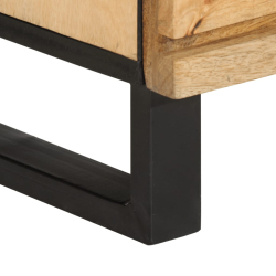 Szafki, 2 szt., 60x34x75 cm, surowe drewno mango