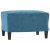 3-osobowa sofa z podnóżkiem, niebieska, 180 cm, aksamit