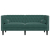 Sofa Chesterfield z wałkami, dwuosobowa, ciemnozielona, aksamit